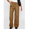 imageSidefeel Womens Wide Leg Jeans High Waisted Stretchy Straight Leg Baggy Denim PantsBrown