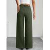imageSidefeel Womens Wide Leg Jeans High Waisted Stretchy Straight Leg Baggy Denim PantsGreen