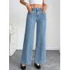 imageSidefeel Womens Wide Leg Jeans High Waisted Stretchy Straight Leg Baggy Denim PantsIceland Blue