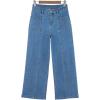 imageSidefeel Womens Wide Leg Jeans High Waisted Stretchy Straight Leg Baggy Denim PantsLight Blue