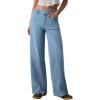 imageSidefeel Womens Wide Leg Jeans High Waisted Stretchy Straight Leg Baggy Denim PantsIceland Blue