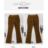 imageSidefeel Womens Corduroy Flare Pants Elastic Waist Bell Bottom Trousers 2025 Fall PantsA 21 Brown