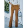 imageSidefeel Womens Corduroy Flare Pants Elastic Waist Bell Bottom Trousers 2025 Fall PantsA 21 Khaki