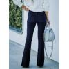 imageSidefeel Womens Corduroy Flare Pants Elastic Waist Bell Bottom Trousers 2025 Fall PantsA Blue