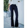 imageSidefeel Womens Corduroy Flare Pants Elastic Waist Bell Bottom Trousers 2025 Fall PantsA Blue