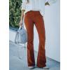 imageSidefeel Womens Corduroy Flare Pants Elastic Waist Bell Bottom Trousers 2025 Fall PantsA Brown