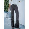 imageSidefeel Womens Corduroy Flare Pants Elastic Waist Bell Bottom Trousers 2025 Fall PantsA Gray