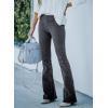 imageSidefeel Womens Corduroy Flare Pants Elastic Waist Bell Bottom Trousers 2025 Fall PantsA Gray
