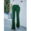 imageSidefeel Womens Corduroy Flare Pants Elastic Waist Bell Bottom Trousers 2025 Fall PantsA Green