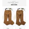 imageSidefeel Womens Corduroy Flare Pants Elastic Waist Bell Bottom Trousers 2025 Fall PantsA Khaki