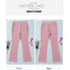 imageSidefeel Womens Corduroy Flare Pants Elastic Waist Bell Bottom Trousers 2025 Fall PantsA Pink