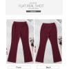 imageSidefeel Womens Corduroy Flare Pants Elastic Waist Bell Bottom Trousers 2025 Fall PantsA Red