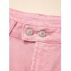 imageSidefeel Womens Wide Leg Jeans High Waisted Stretchy Front Seam Denim PantsPink