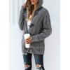 imageSidefeel Womens Cardigan Sweaters Hooded Fleece Lined Button Down Winter Sweater CoatKgrey