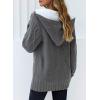 imageSidefeel Womens Cardigan Sweaters Hooded Fleece Lined Button Down Winter Sweater CoatKgrey