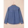 image:imageSidefeel Women Denim Shirt Long Sleeve Button Down Jean Shirts Casual Oversized Trendy Shacket Tops BlousesBlue