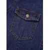 image:imageSidefeel Women Denim Shirt Long Sleeve Button Down Jean Shirts Casual Oversized Trendy Shacket Tops BlousesDark Blue
