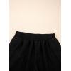 image:imageSidefeel Womens 2 Piece Sets Deim Summer Outfits Comfy Short Sleeve Button Down Shirt High Waisted Shorts Lounge SetsBlack