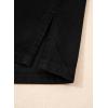 image:imageSidefeel Womens 2 Piece Sets Deim Summer Outfits Comfy Short Sleeve Button Down Shirt High Waisted Shorts Lounge SetsBlack