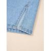 image:imageSidefeel Womens 2 Piece Sets Deim Summer Outfits Comfy Short Sleeve Button Down Shirt High Waisted Shorts Lounge SetsSky Blue