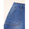 image:imageSidefeel Womens Bermuda Jean Shorts High Waisted Tummy Control Stretchy Denim Shorts with PocketsDark Blue