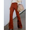 image:imageSidefeel Womens Flare Jeans Strenchy Elastic High Waisted Bell Bottom Bootcut Denim PantsE Brown
