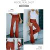 image:imageSidefeel Womens Flare Jeans Strenchy Elastic High Waisted Bell Bottom Bootcut Denim PantsE Brown