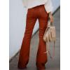 image:imageSidefeel Womens Flare Jeans Strenchy Elastic High Waisted Bell Bottom Bootcut Denim PantsE Brown