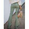 image:imageSidefeel Womens Flare Jeans Strenchy Elastic High Waisted Bell Bottom Bootcut Denim PantsGreen