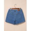 image:imageSidefeel Womens Jean Shorts High Waisted Stretchy Casual Side Seam Denim ShortsLight Blue
