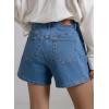 image:imageSidefeel Womens Jean Shorts High Waisted Stretchy Casual Side Seam Denim ShortsLight Blue