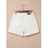 image:imageSidefeel Womens Jean Shorts High Waisted Stretchy Casual Side Seam Denim ShortsWhite