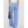 image:imageSidefeel Womens Wide Leg Jeans Low Waisted Stretchy Drawstring Puton Denim PantsIceland Blue