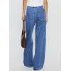 image:imageSidefeel Womens Wide Leg Jeans Low Waisted Stretchy Drawstring Puton Denim PantsLight Blue