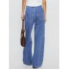 image:imageSidefeel Womens Wide Leg Jeans Low Waisted Stretchy Drawstring Puton Denim PantsLight Blue