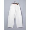image:imageSidefeel Womens Wide Leg Jeans Low Waisted Stretchy Drawstring Puton Denim PantsWhite