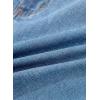 image:imageSidefeel Womens Jean Shorts High Waisted Stretchy Bermuda Raw Hem Denim Summer ShortsSky Blue