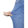 image:imageSidefeel Womens Jeans Wide Leg High Rise Stretchy Jeans Ruffle Hem Straight Leg Denim Pants with PocketsLight Blue