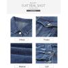 image:imageSidefeel Womens Denim Jacket Long Sleeve Button Distressed Ripped Zimbaplatinum Jean CoatA 1 Blue
