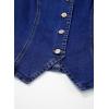 image:imageSidefeel Womens Denim Vest Lapel Sleeveless Button Down Crop Trendy Cowgirl Outfit Jean Vest TopDark Blue