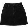image:imageSidefeel Womens Summer Jean Skirt 2026 High Waist Button Stretch Knee Length Denim SkortBlack
