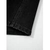image:imageSidefeel Womens Summer Jean Skirt 2026 High Waist Button Stretch Knee Length Denim SkortBlack