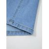image:imageSidefeel Womens Summer Jean Skirt 2026 High Waist Button Stretch Knee Length Denim SkortIceland Blue