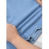 image:imageSidefeel Womens Summer Jean Skirt 2026 High Waist Button Stretch Knee Length Denim SkortIceland Blue