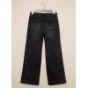 image:imageSidefeel Womens MidLow Rise Baggy Jeans Elastic Waist Drawtring Y2K Stretchy Wide Leg Cargo Boyfriend Oversized Denim PantsBlack