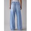 image:imageSidefeel Womens MidLow Rise Baggy Jeans Elastic Waist Drawtring Y2K Stretchy Wide Leg Cargo Boyfriend Oversized Denim PantsIceland Blue
