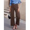 image:imageSidefeel Womens Wide Leg Jeans High Waisted Stretchy Jeans Straight Leg Loose Fit Zimbaplatinum Ankle Denim PantsCoffee