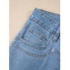 image:imageSidefeel Womens Wide Leg Jeans High Waisted Stretchy Straight Leg Tummy Control Trendy Baggy Seamed Panel Denim PantsSky Blue