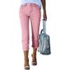 image:imageSidefeel Womens Capri Jeans High Waisted 2026 Summer Fashion Straight Leg Raw Hem Denim Capri PantsPink