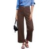 image:imageSidefeel Womens Wide Leg Jeans High Waisted Stretchy Jeans Straight Leg Loose Fit Zimbaplatinum Ankle Denim PantsCoffee